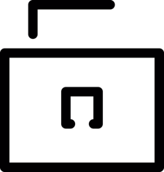 Open Small Lock Stencil Svg Vector, Free Vectors File